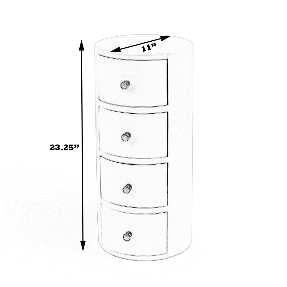 Butler Specialty Round Dark Brown Solid Wood 4 Drawers End Table With Storage Accent Tables Butler Specialty