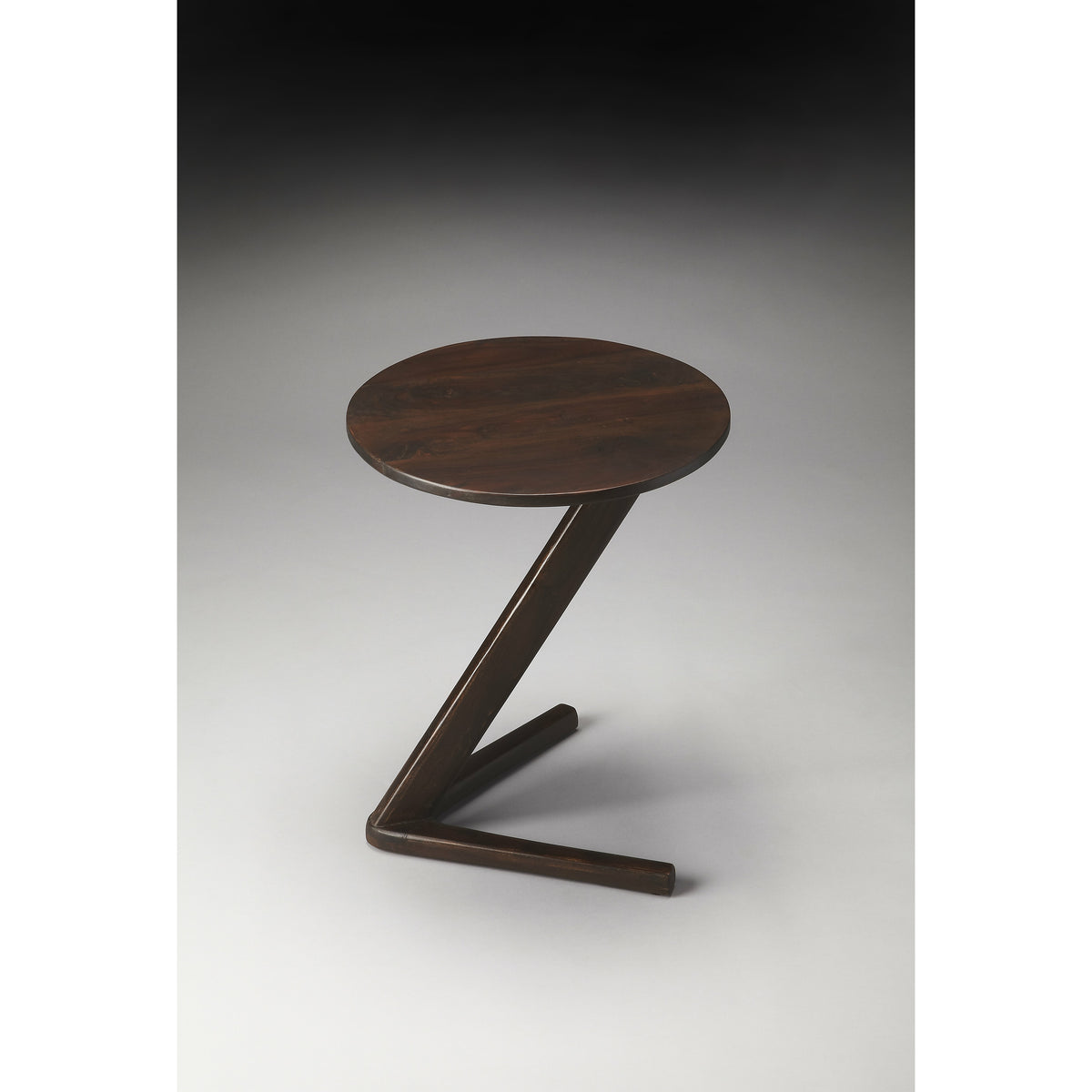 Butler Specialty Modern Round Dark Brown Wood Accent Table Accent Tables Butler Specialty
