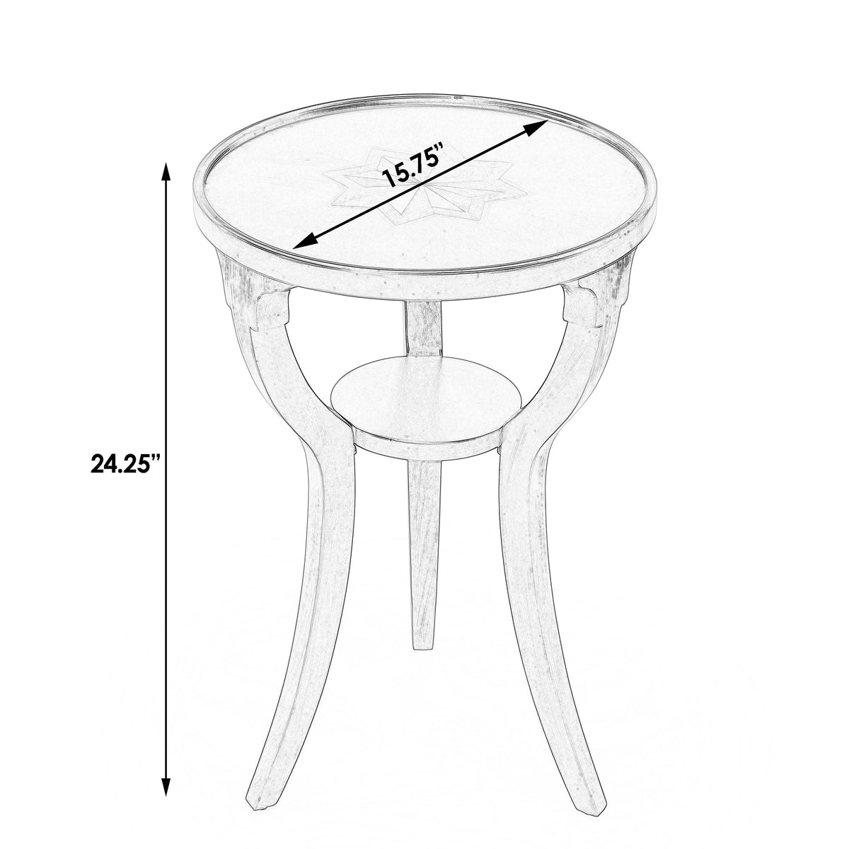 Butler Specialty Traditional Cherry Round Accent Table Accent Tables Butler Specialty