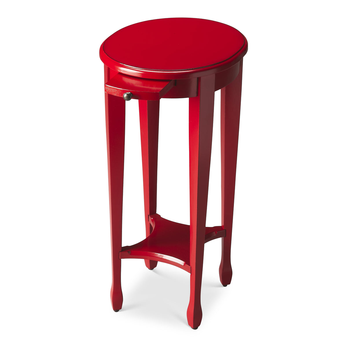 Butler Specialty Transitional Round Red Accent Table Accent Tables Butler Specialty