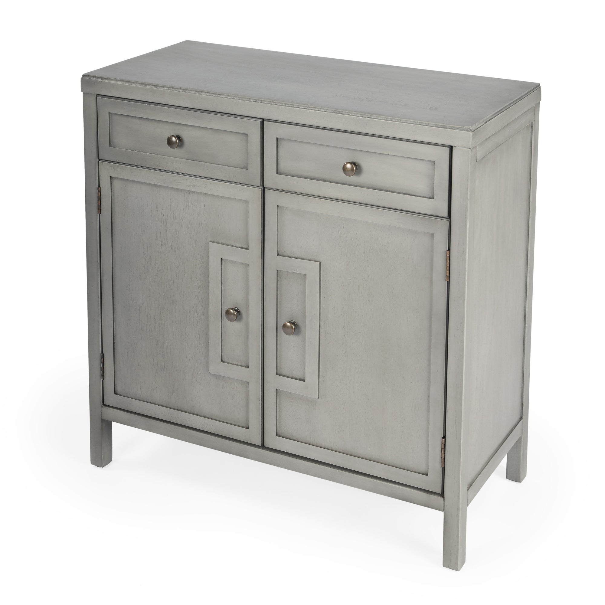 Butler Specialty Stylish Rectangular Gray 2 Drawers And Storage Console Cabinet Chests/Cabinets Butler Specialty