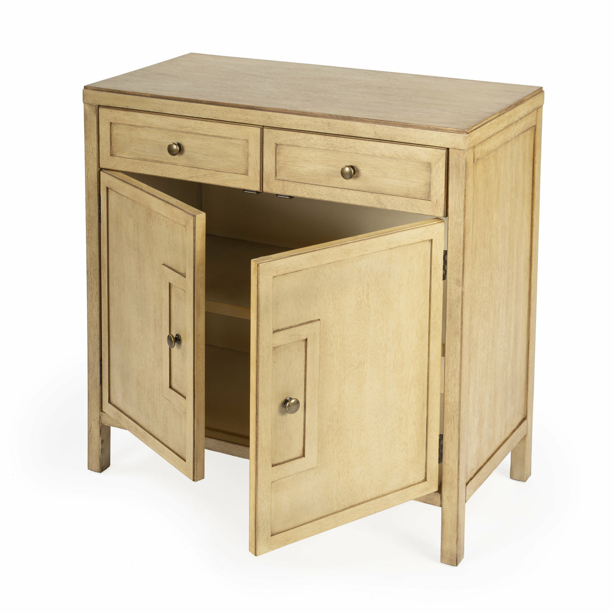 Butler Specialty Stylish Rectangular Natural Wood 2 Drawers And Storage Console Cabinet Chests/Cabinets Butler Specialty