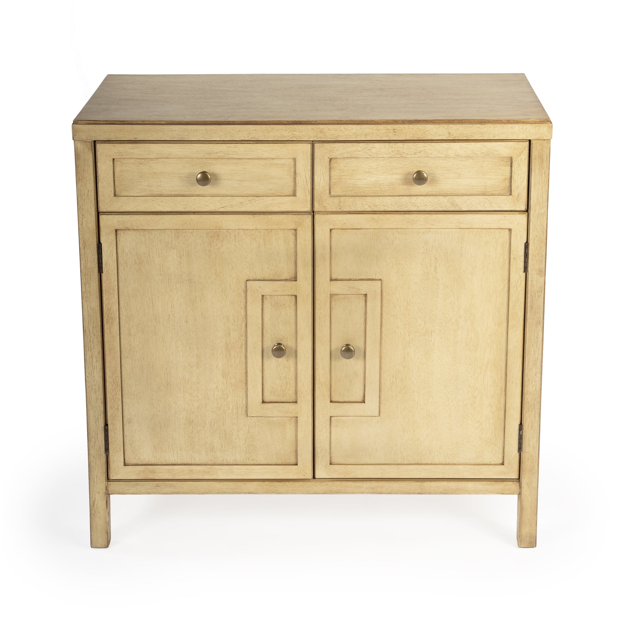 Butler Specialty Stylish Rectangular Natural Wood 2 Drawers And Storage Console Cabinet Chests/Cabinets Butler Specialty