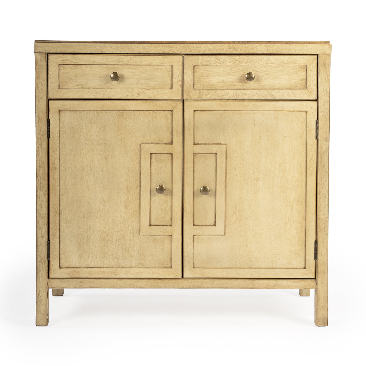 Butler Specialty Stylish Rectangular Natural Wood 2 Drawers And Storage Console Cabinet Chests/Cabinets Butler Specialty