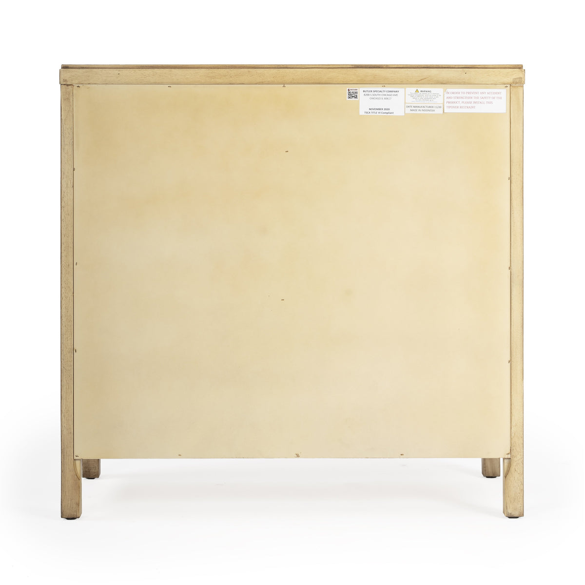 Butler Specialty Stylish Rectangular Natural Wood 2 Drawers And Storage Console Cabinet Chests/Cabinets Butler Specialty