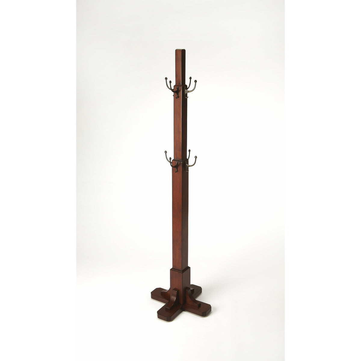 Butler Specialty Antique Cherry Coat Rack/Tree Costumers/Hall Trees Butler Specialty