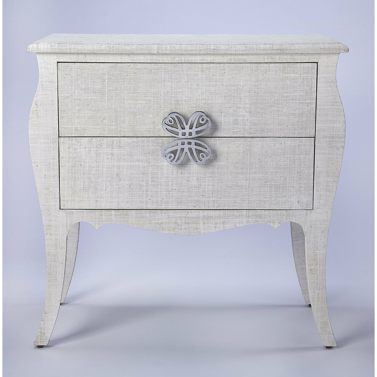 Butler Specialty Transitional Rectangular Off White Raffia 2 Drawers Accent Chest Chests/Cabinets Butler Specialty