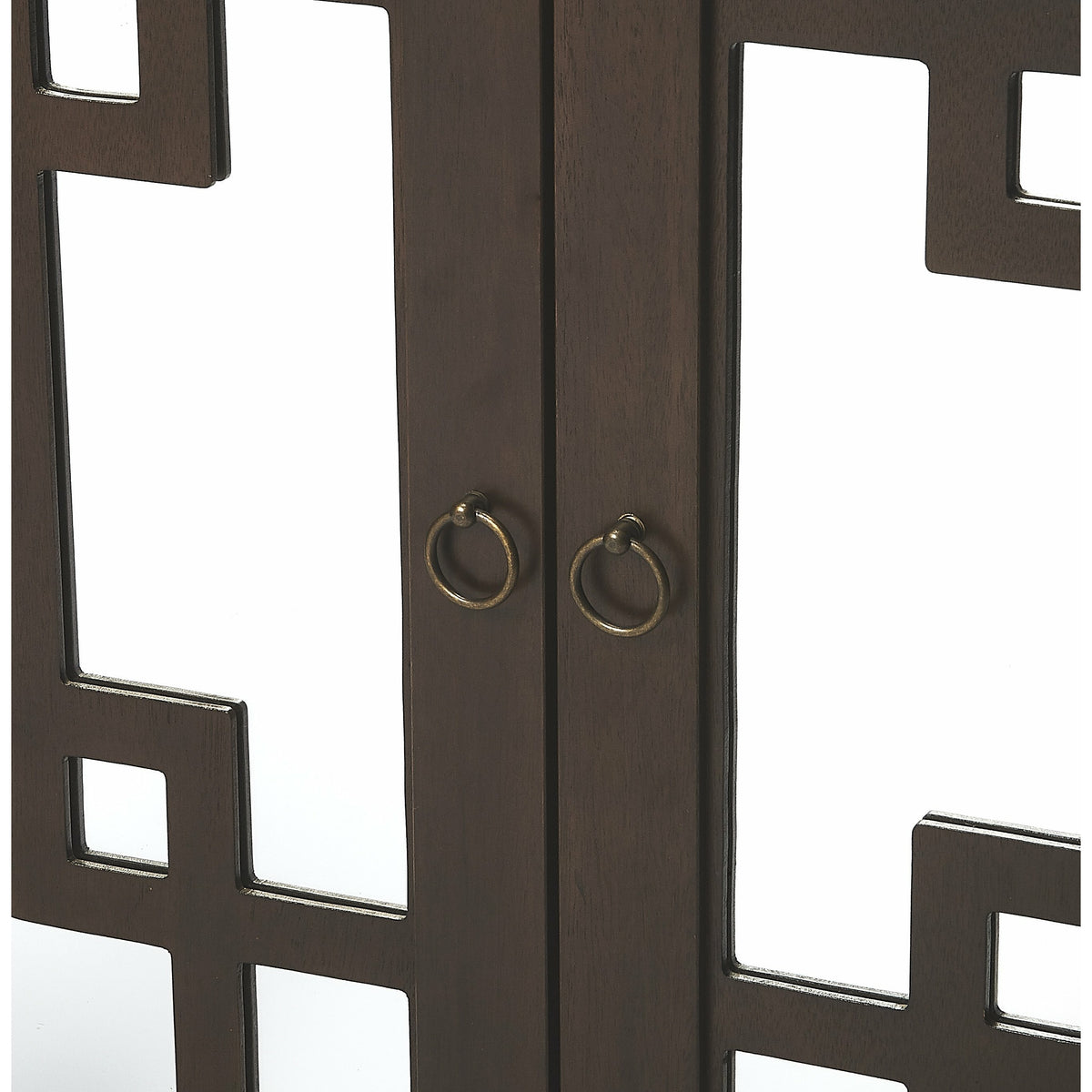 Butler Specialty Geometric Contemporary Pattern Transitional Rectangular Coffee Dark Brown Sideboard Chests/Cabinets Butler Specialty