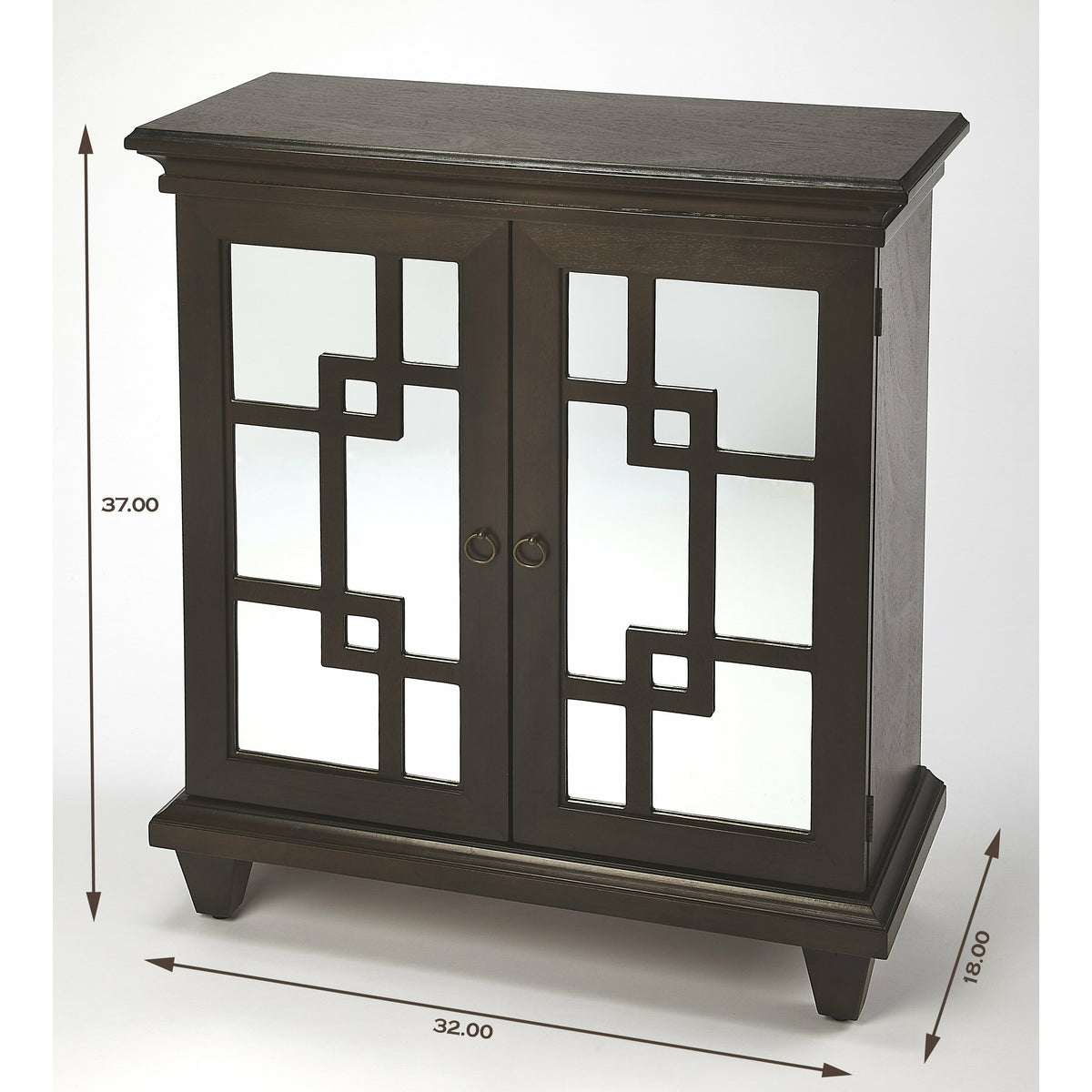 Butler Specialty Geometric Contemporary Pattern Transitional Rectangular Coffee Dark Brown Chest Chests/Cabinets Butler Specialty