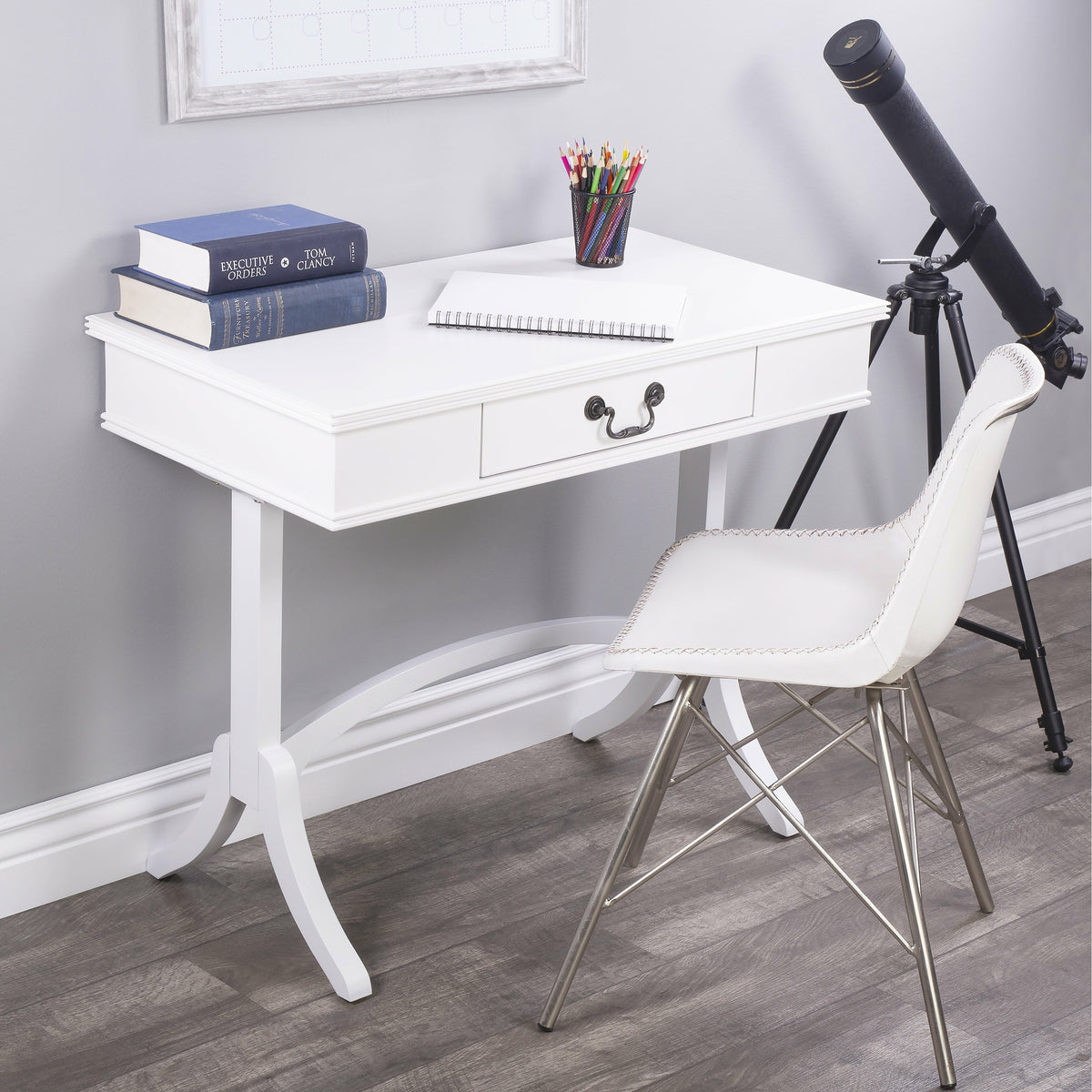 Butler Specialty Transitional Rectangular White Writing Desk Desks &amp; Secretaries Butler Specialty