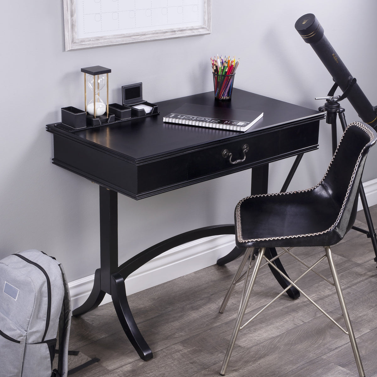 Butler Specialty Transitional Rectangular Black Writing Desk Desks &amp; Secretaries Butler Specialty