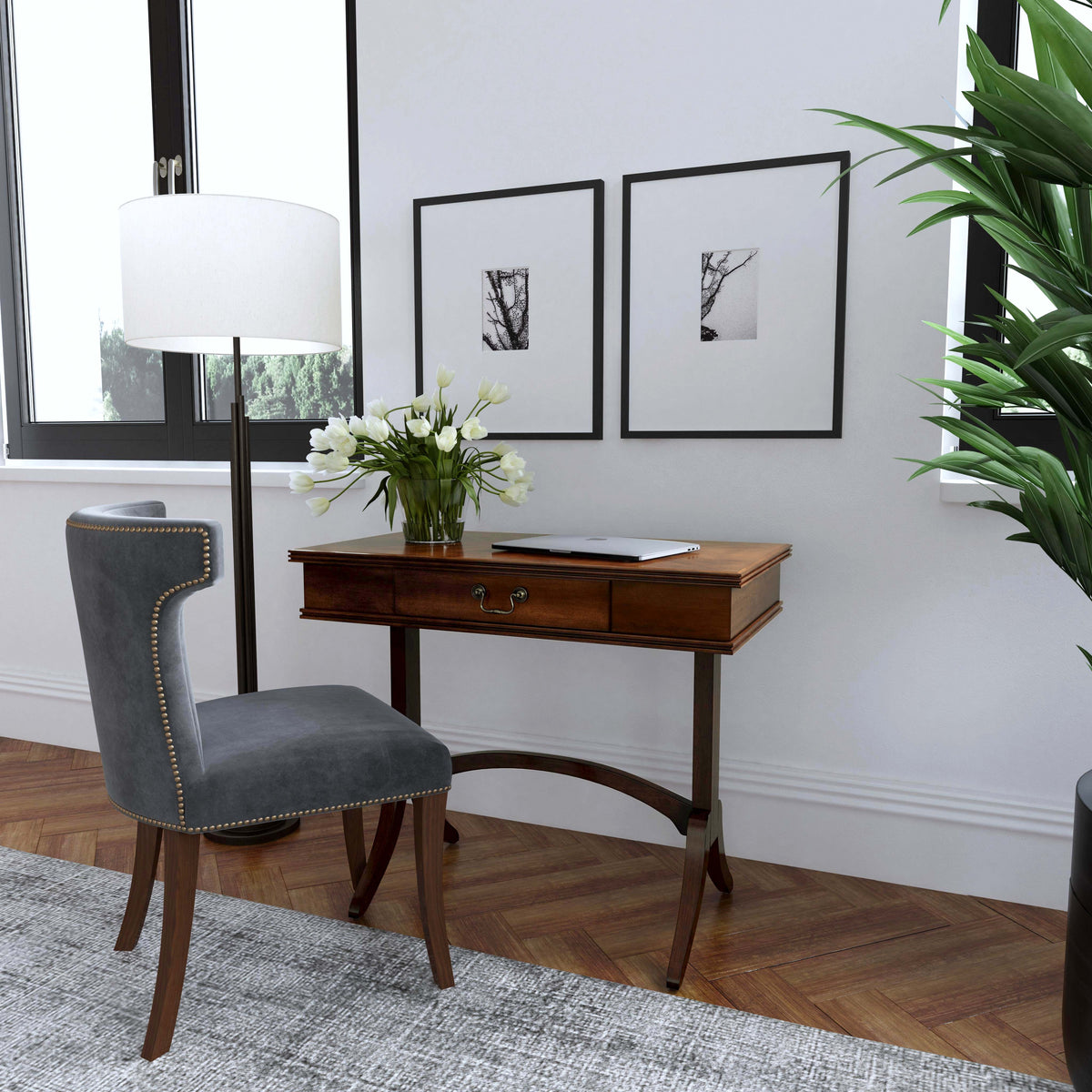 Butler Specialty Transitional Rectangular Coffee Dark Brown Writing Desk Desks &amp; Secretaries Butler Specialty