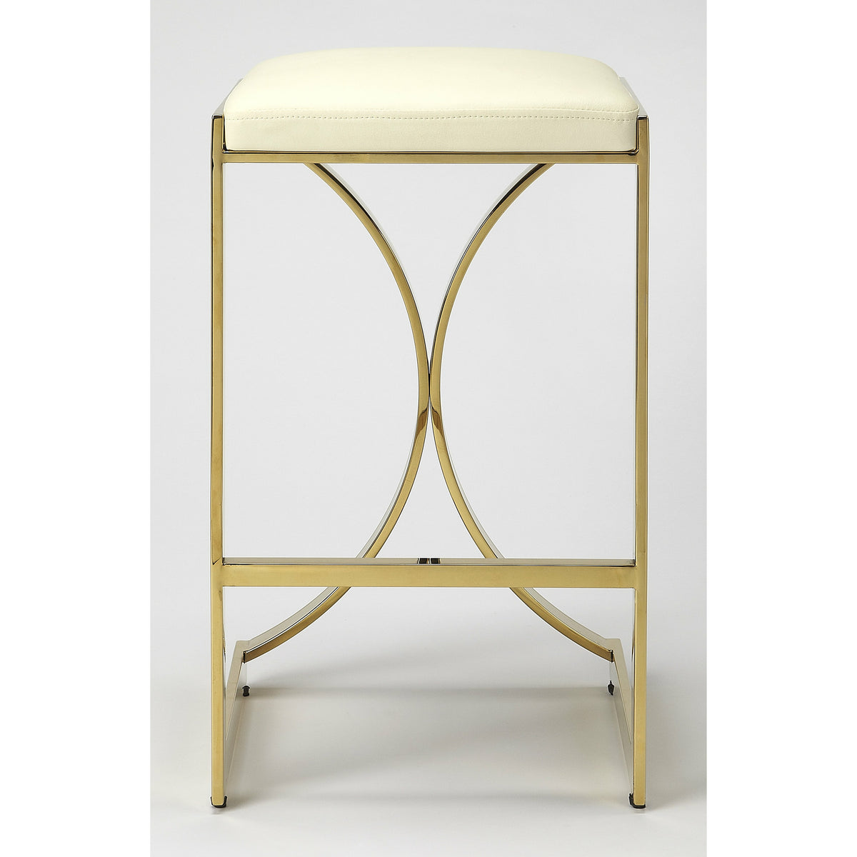 Butler Specialty Modern Rectangular Polished Golden Counter/Bar Stool Barstools Butler Specialty
