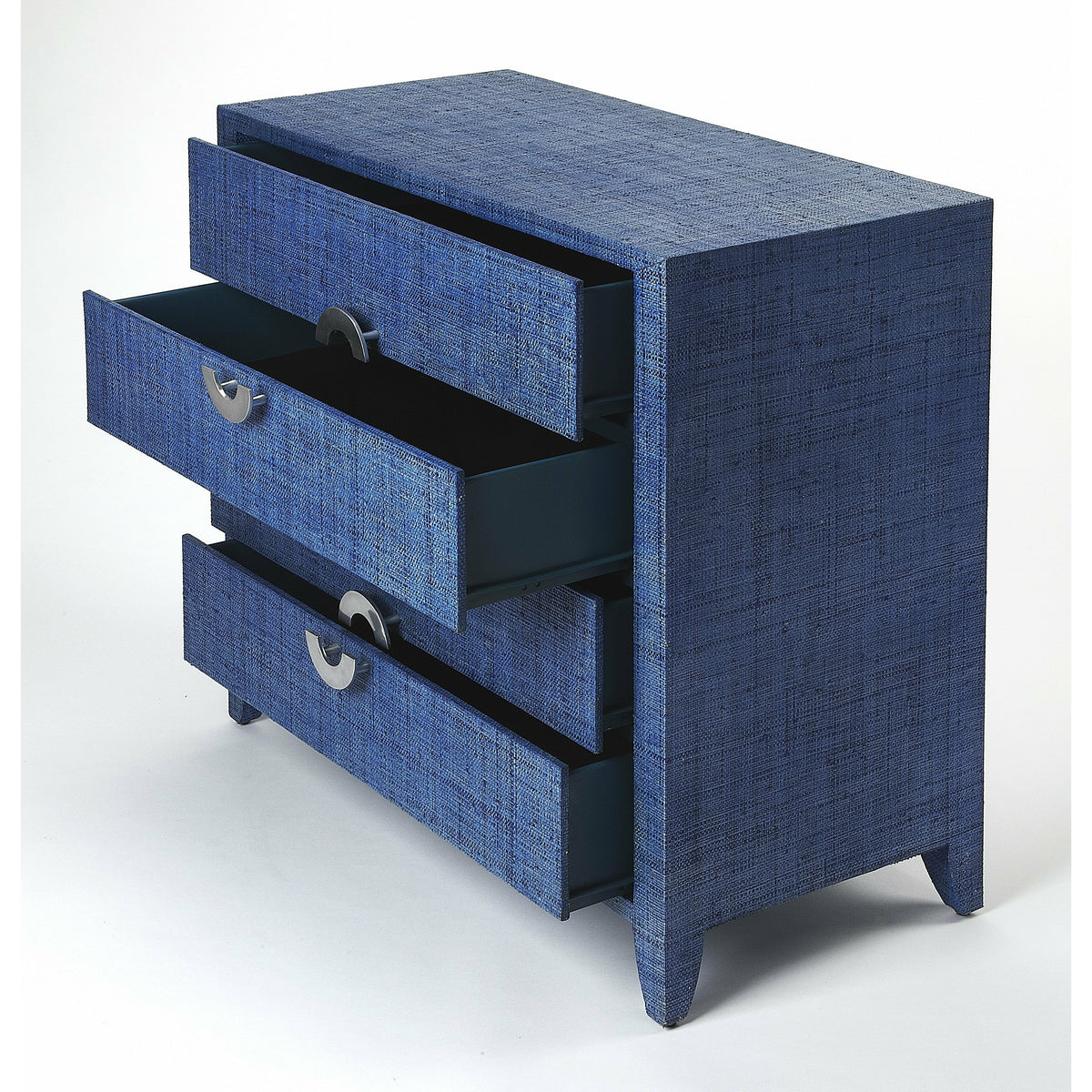Butler Specialty Modern Rectangular Blue Raffia Accent Chest Chests/Cabinets Butler Specialty