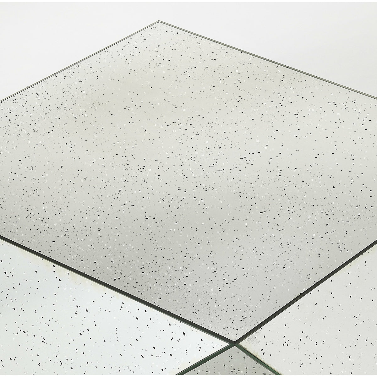 Butler Specialty Modern Square Clear Mirrored Bunching Table Accent Tables Butler Specialty