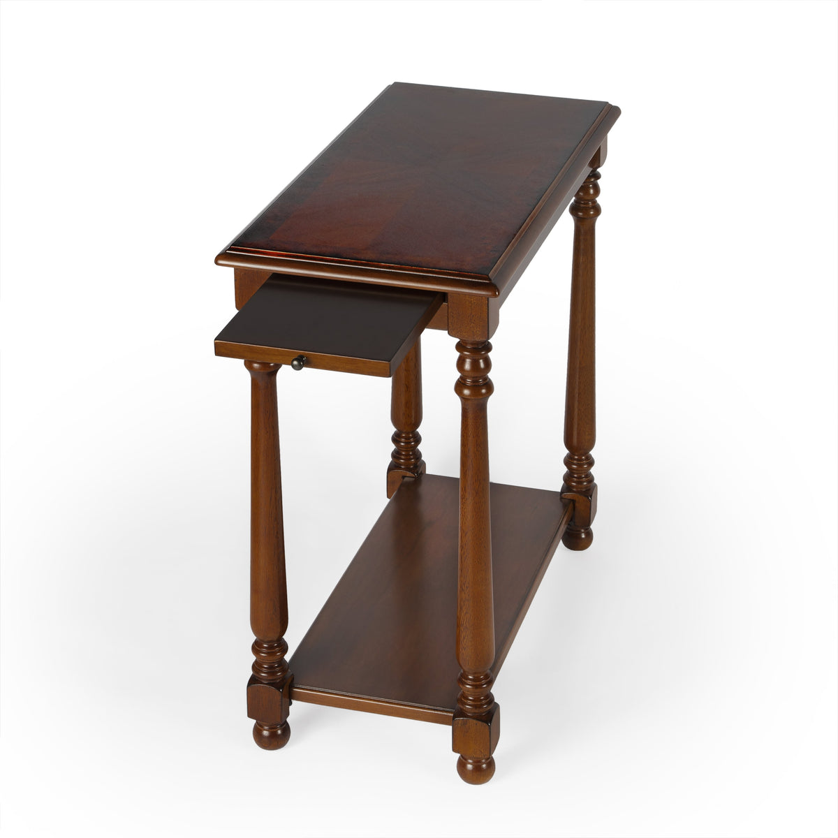 Butler Specialty Transitional Rectangular Brown Olive Ash Burl Chairside Table Chairside Chests Butler Specialty