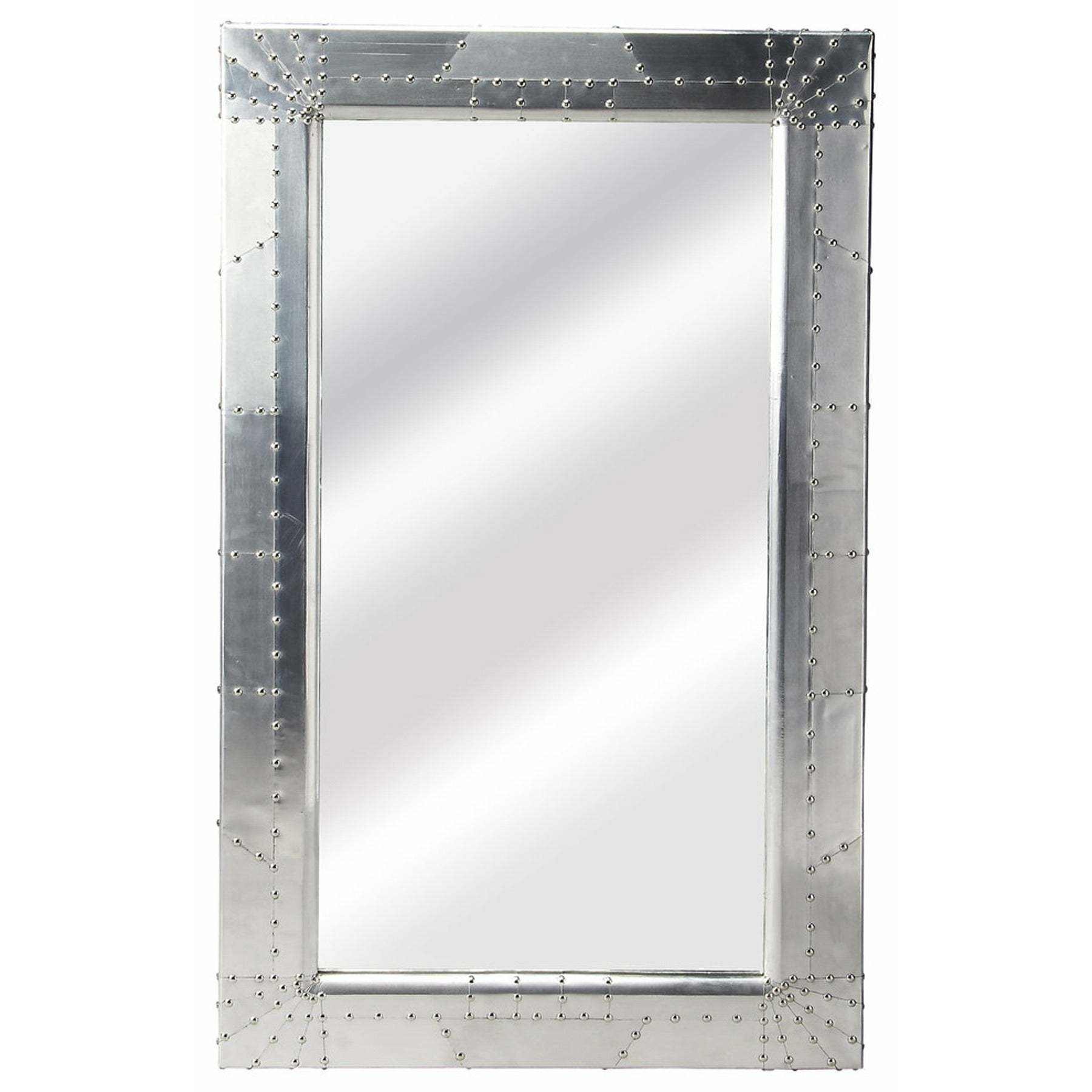 Butler Specialty Aviator Modern Rectangular Silver Wall Mirror Mirrors Butler Specialty