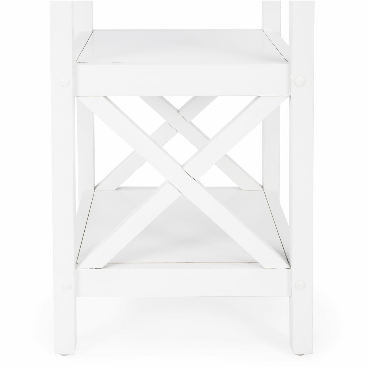 Butler Specialty Rectangular White Coat Rack With Shelves Costumers/Hall Trees Butler Specialty