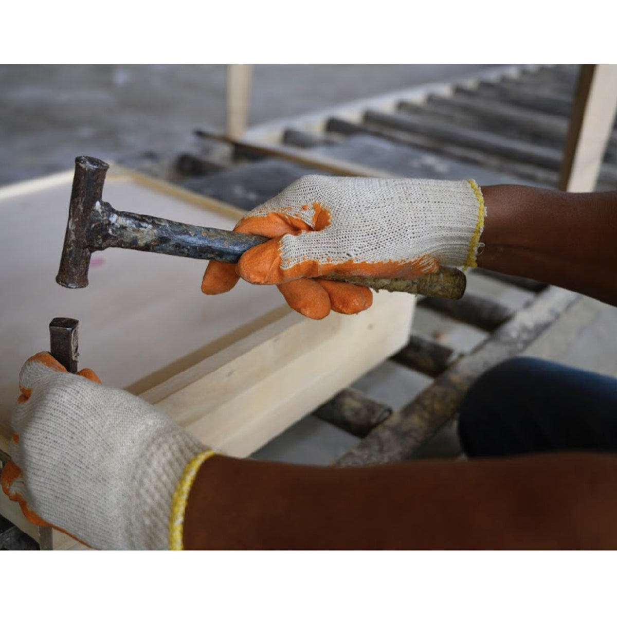 Butler Specialty Stylish Modern Rectangular White Wood Desk With 2 Drawers Desks &amp; Secretaries Butler Specialty