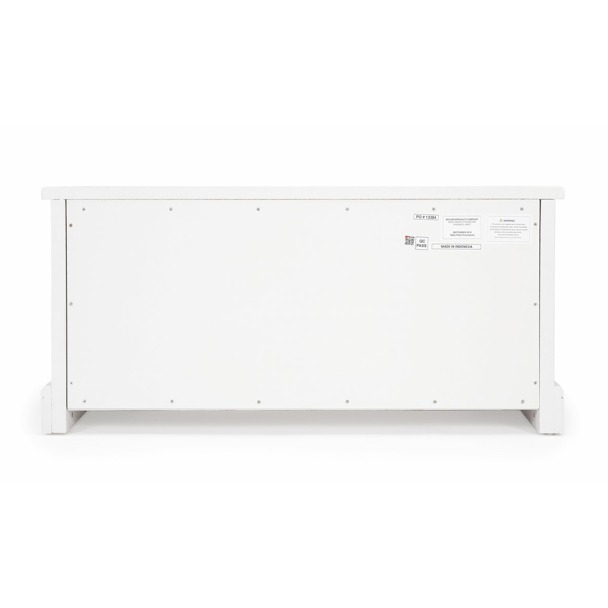 Butler Specialty Practical Transitional Rectangular White Bench With Storage Benches Butler Specialty