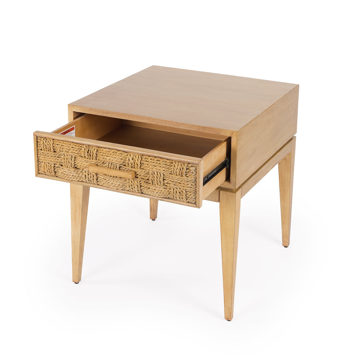 Butler Specialty Modern Tropical Villa Style Rectangular Natual Light Wood End Table Accent Tables Butler Specialty