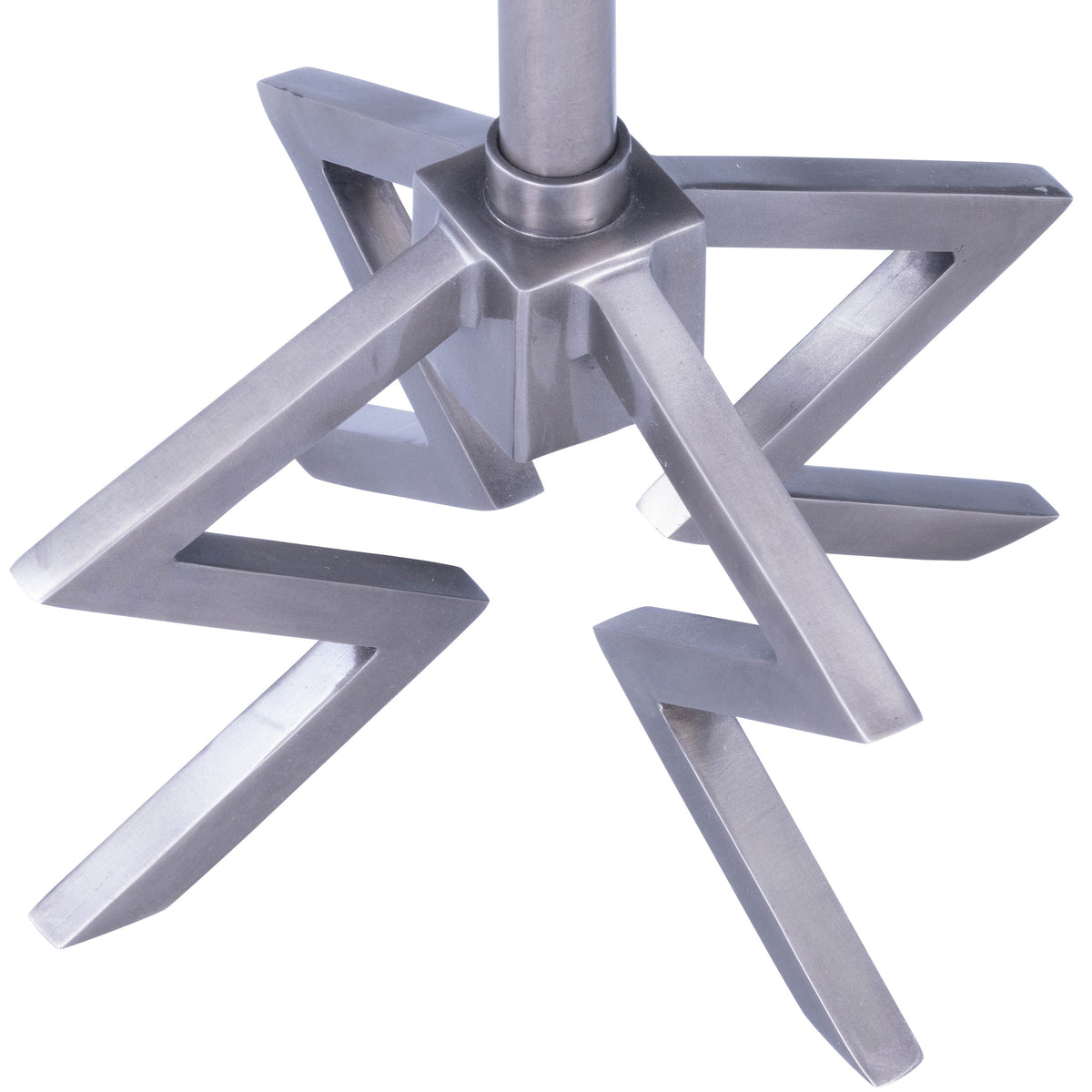 Butler Specialty Modern Round Silver Metal Marble End Table Accent Tables Butler Specialty