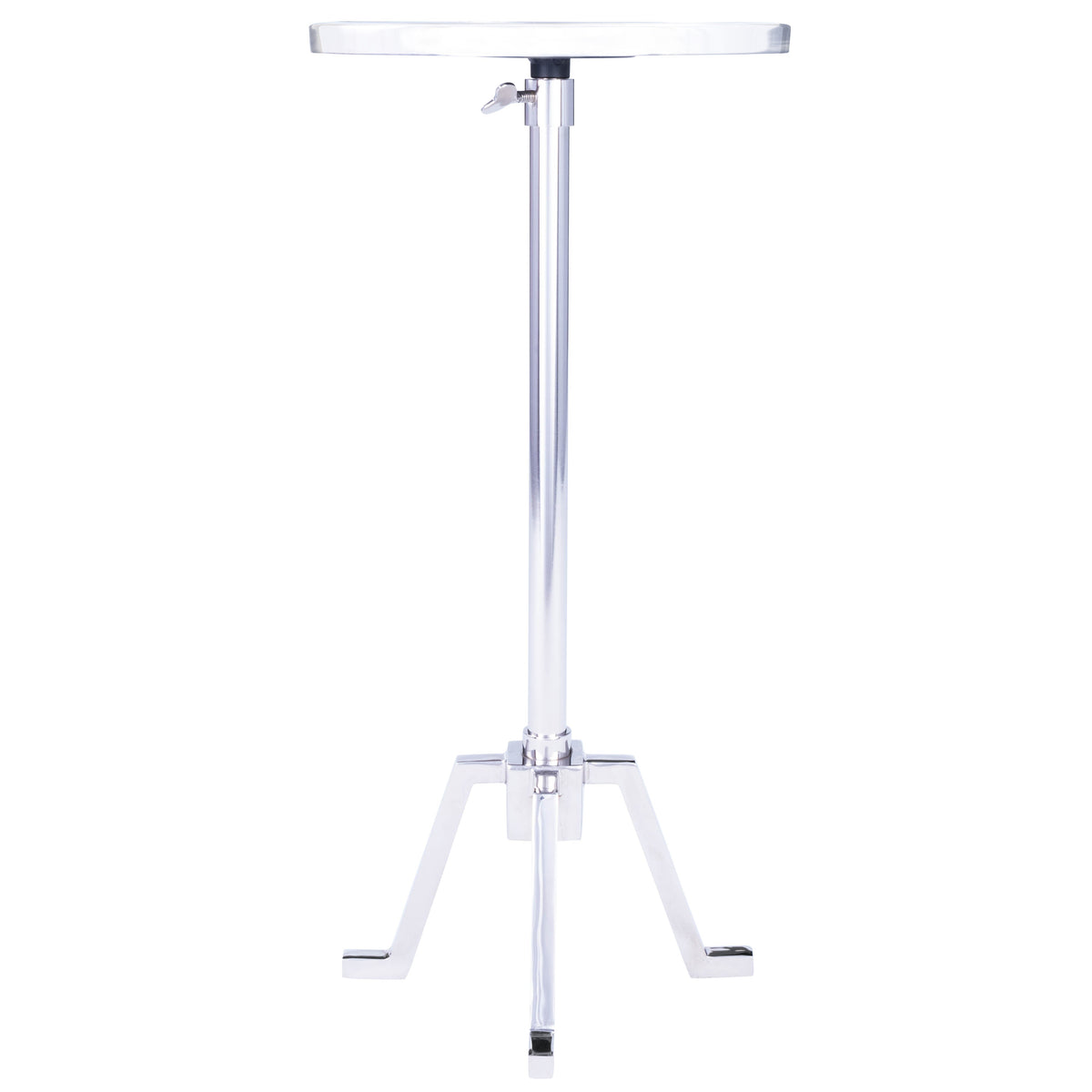 Butler Specialty Modern Round Silver Granite Metalworks End Table Accent Tables Butler Specialty