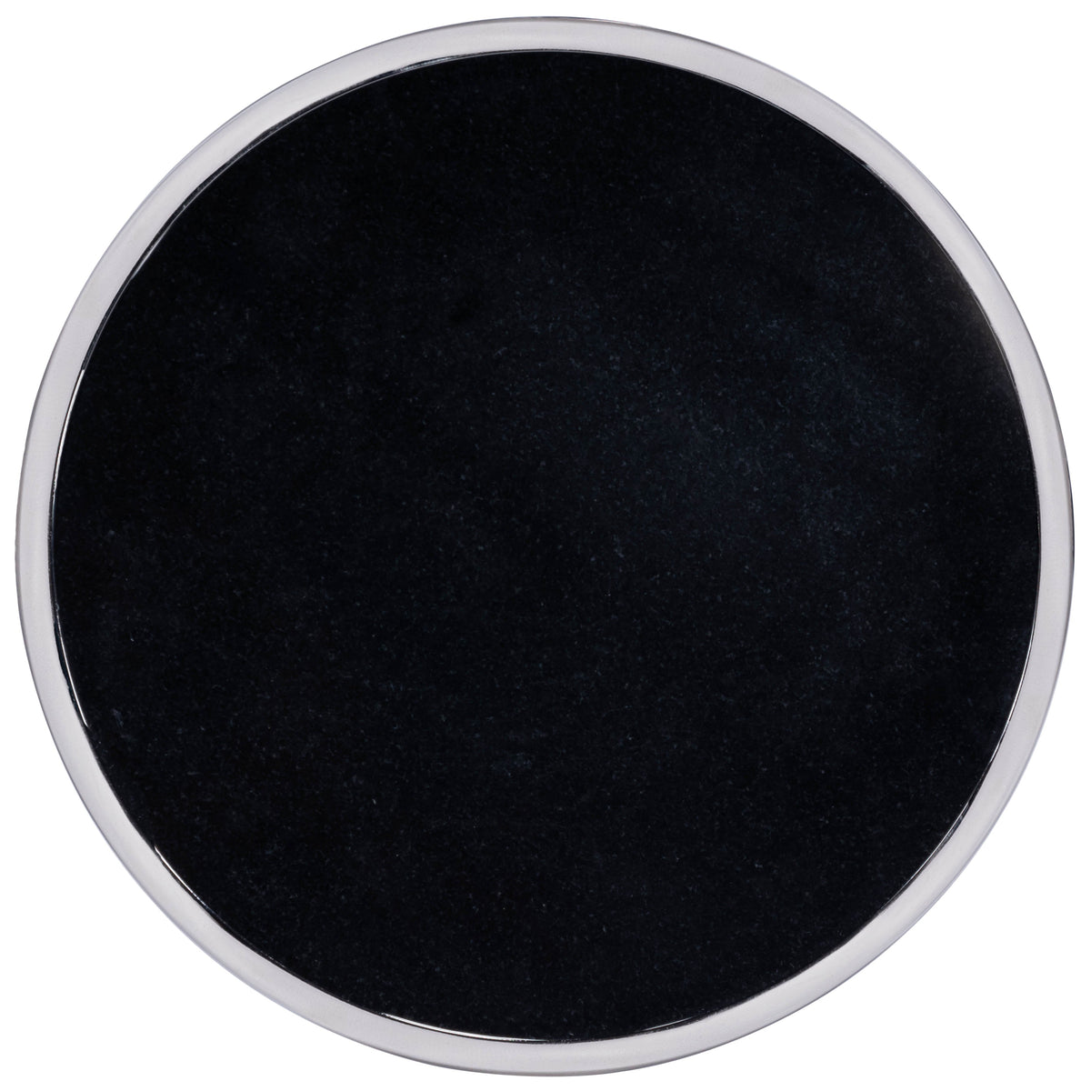 Butler Specialty Modern Round Silver Granite Metalworks End Table Accent Tables Butler Specialty