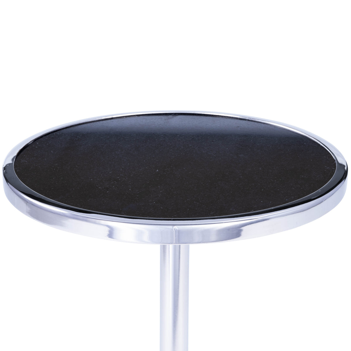 Butler Specialty Modern Round Silver Granite Metalworks End Table Accent Tables Butler Specialty