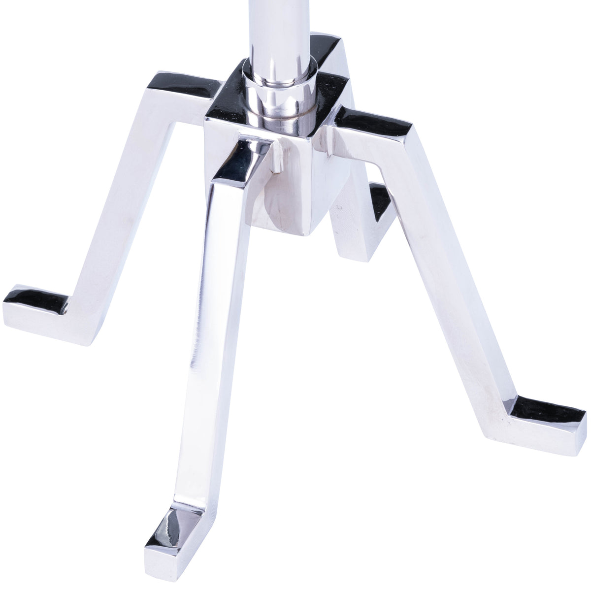 Butler Specialty Modern Round Silver Granite Metalworks End Table Accent Tables Butler Specialty