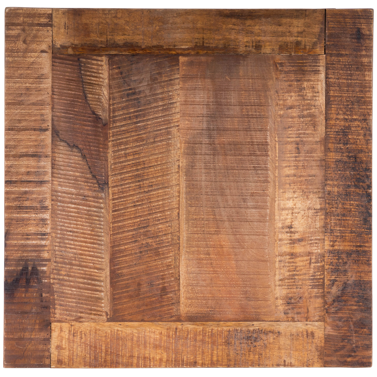 Butler Specialty Industrial Inspired Square Natural Wood Metal Dining Table Foyer Tables Butler Specialty