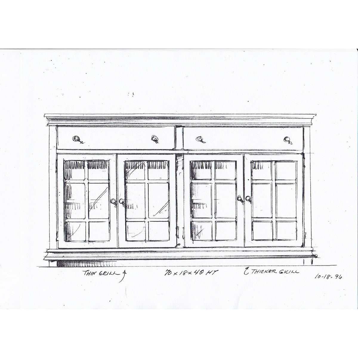 Butler Specialty Transitional Rectangular White Wood Sideboard Chests/Cabinets Butler Specialty