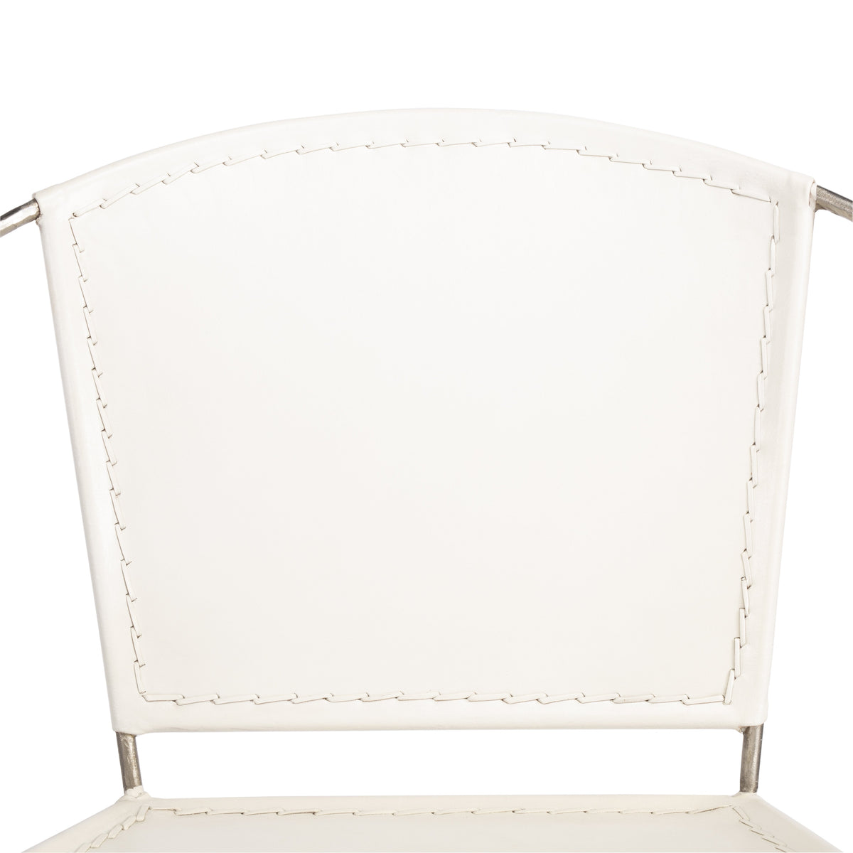 Butler Specialty Stylish White Leather Oval Accent Chair Accent Chairs Butler Specialty