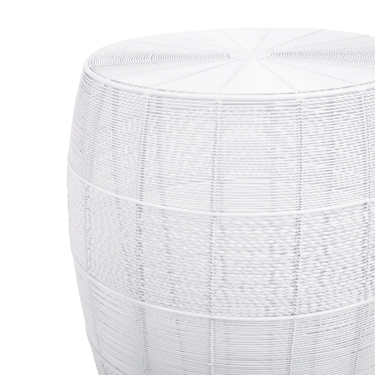 Butler Specialty Modern Round White Metal End Table Accent tables Butler Specialty