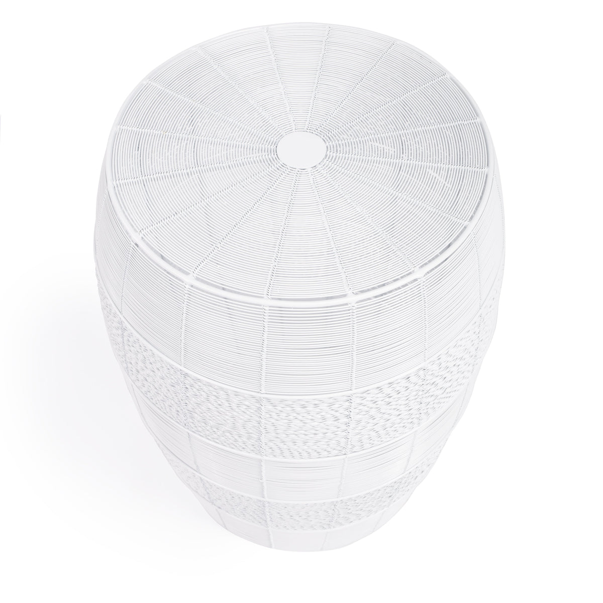 Butler Specialty Modern Round White Metal End Table Accent tables Butler Specialty