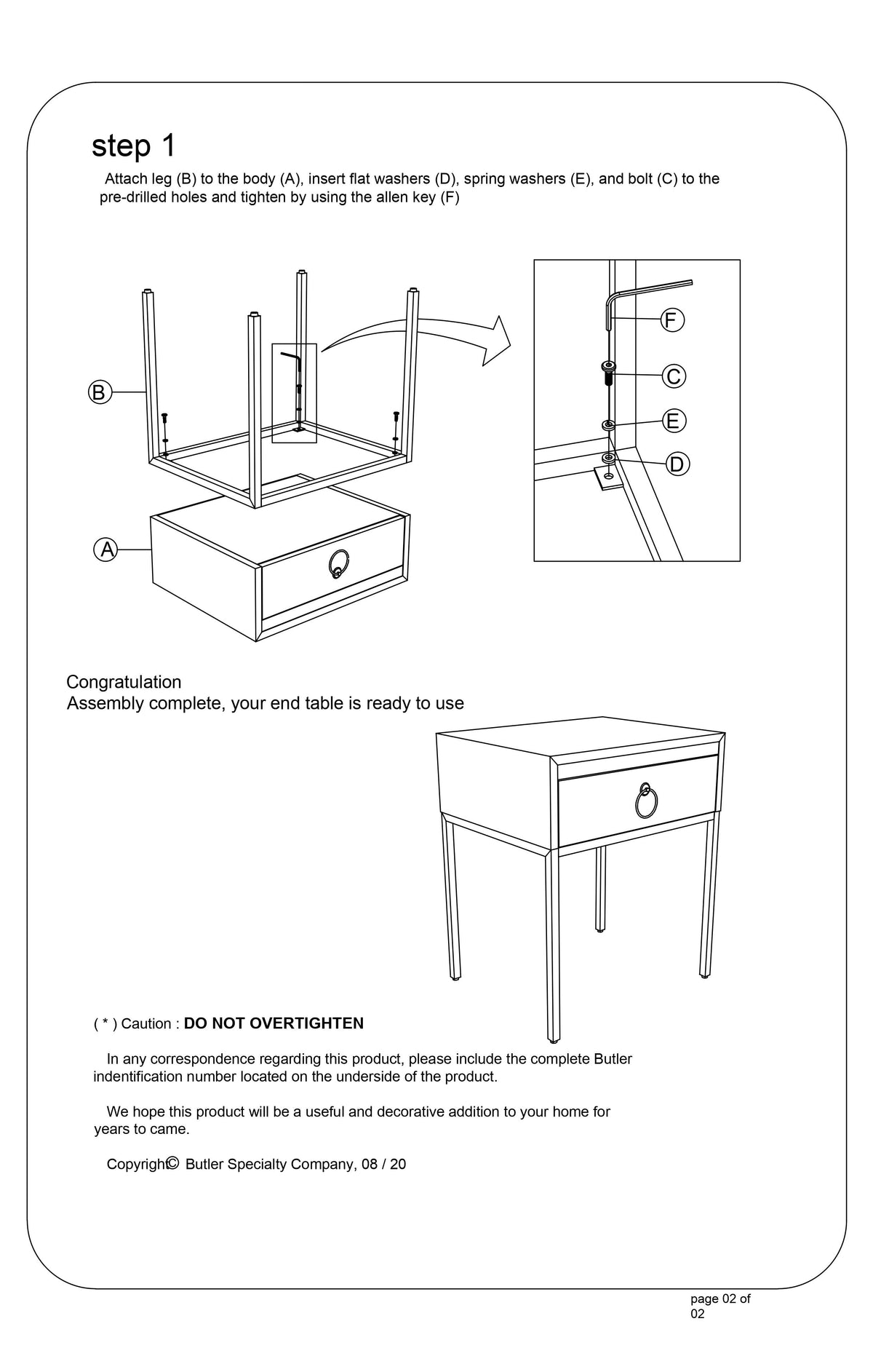 Butler Specialty Modern Rectangular Blue Silver End Table